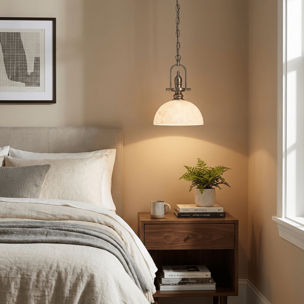 Foundry Alabaster Dome Pendant Lamp