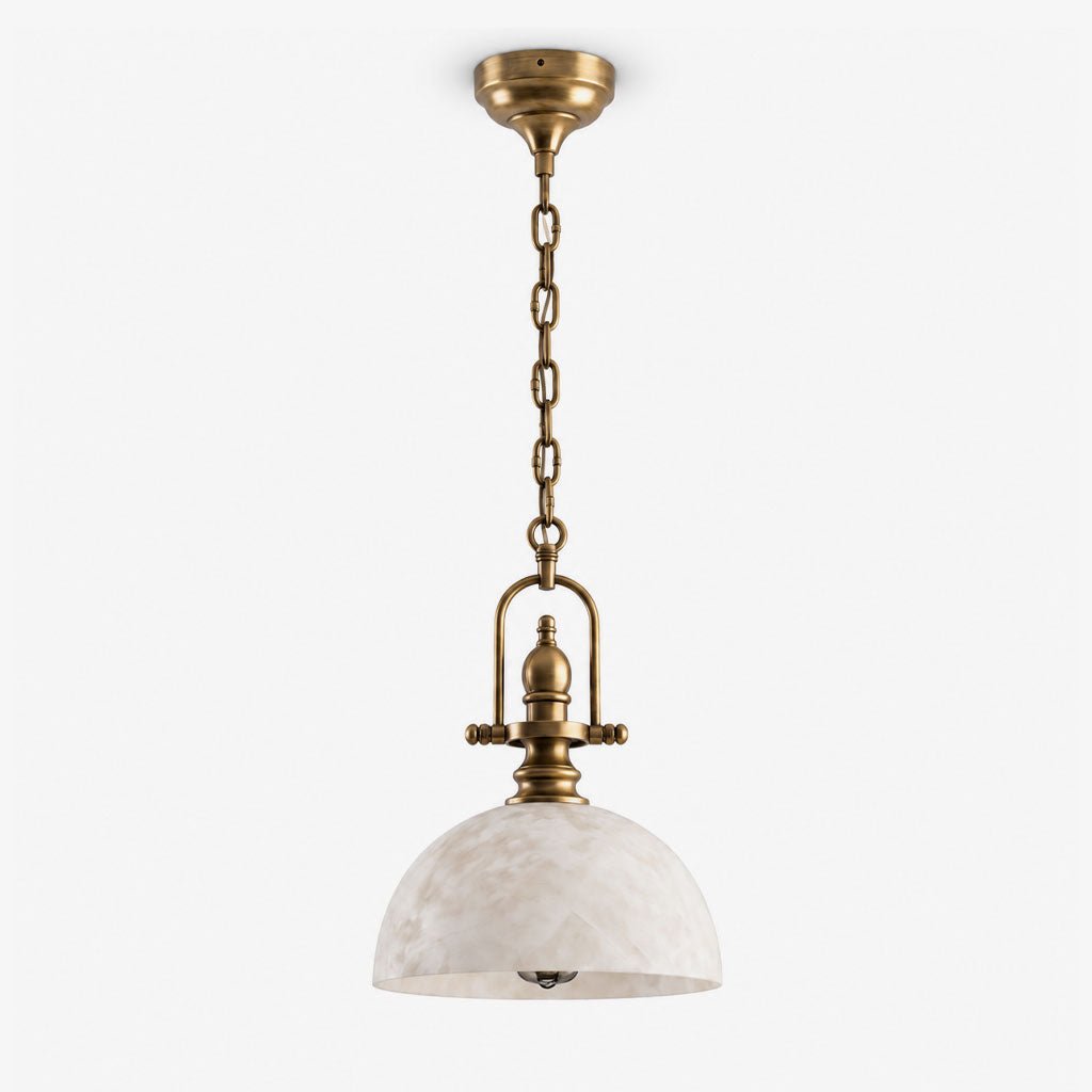 Foundry Alabaster Dome Pendant Lamp