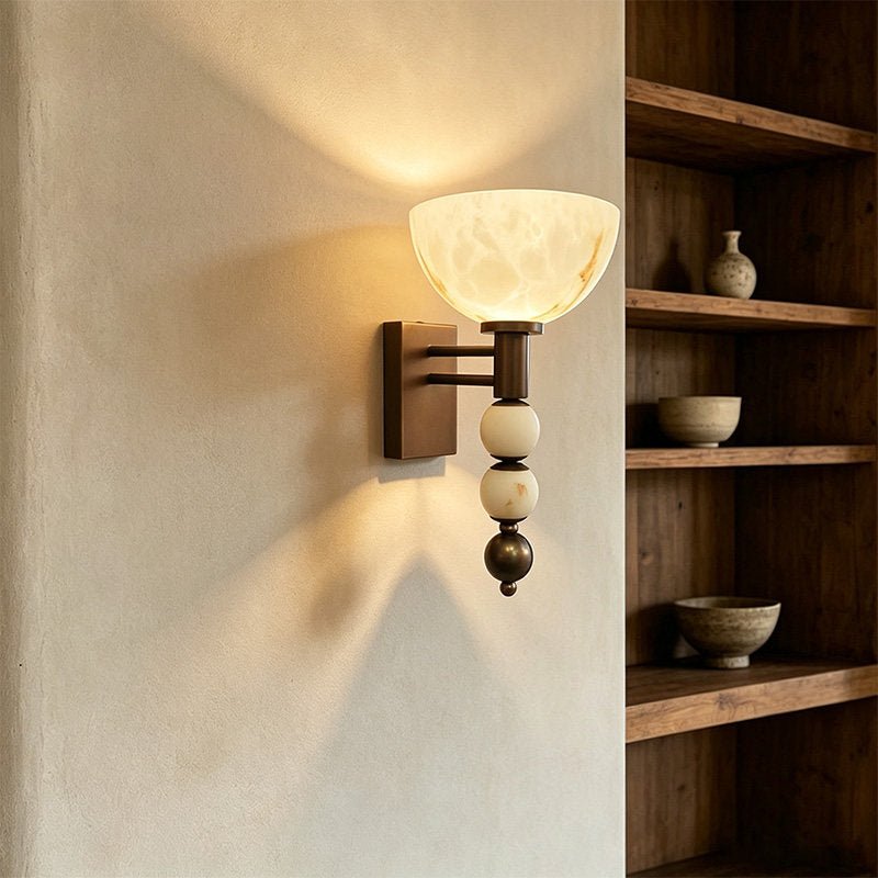 Halden Alabaster Bowl Wall Sconce