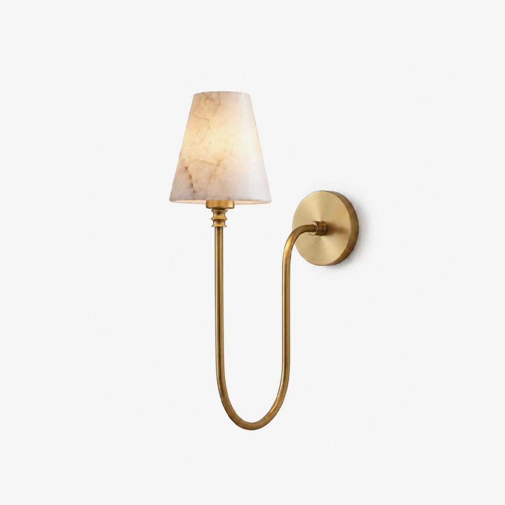 Harlow Alabaster Cone Sconce