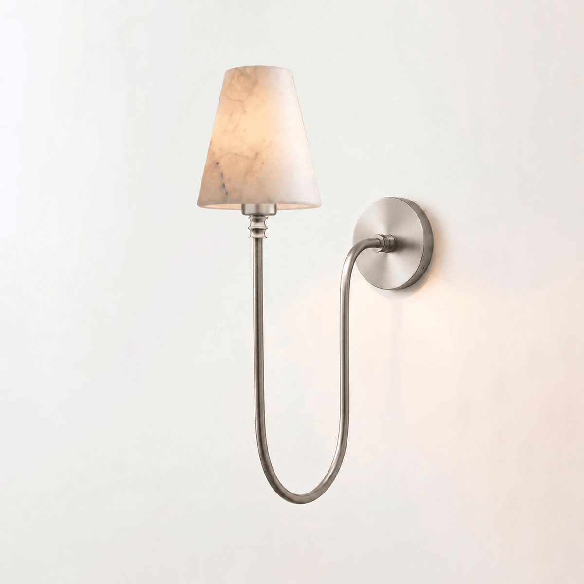 Harlow Alabaster Cone Sconce