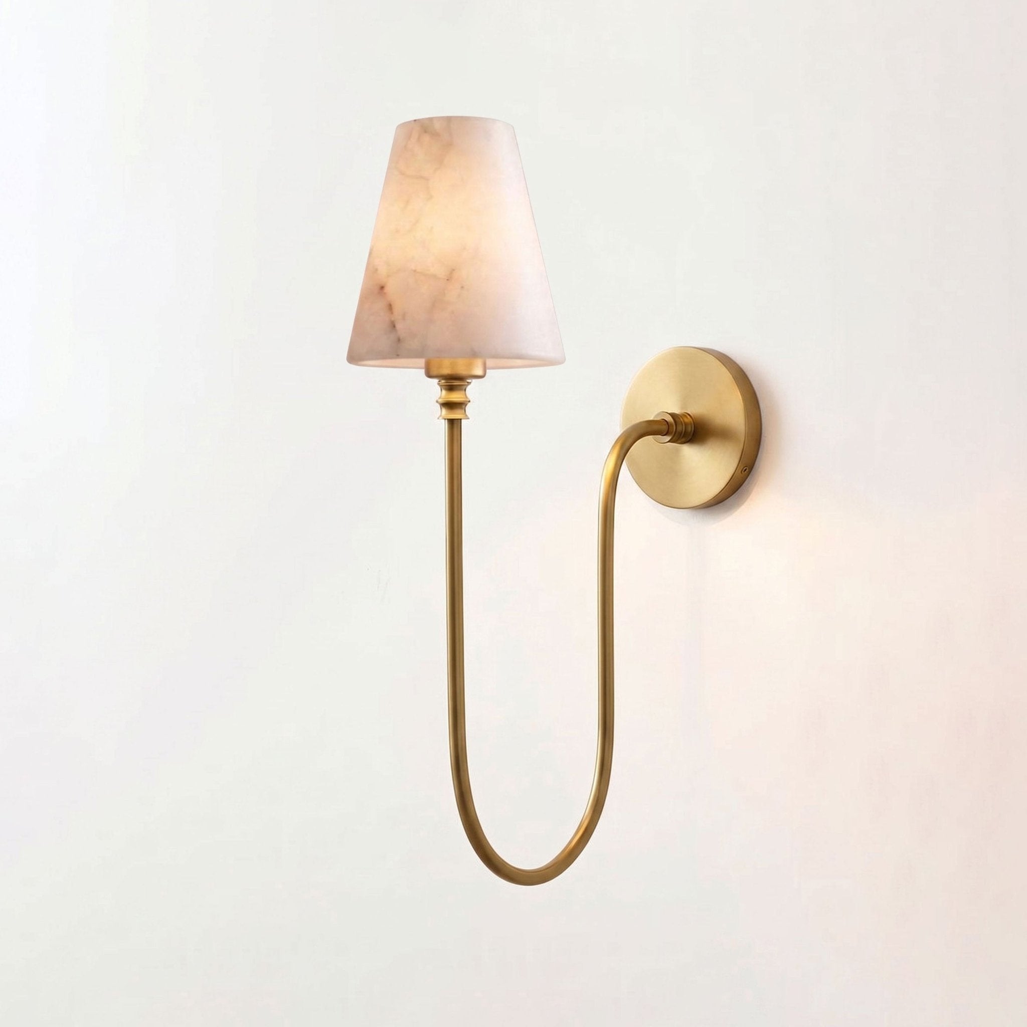 Harlow Alabaster Cone Sconce