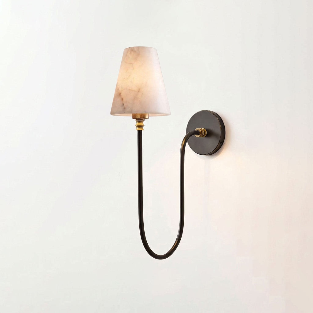 Harlow Alabaster Cone Sconce