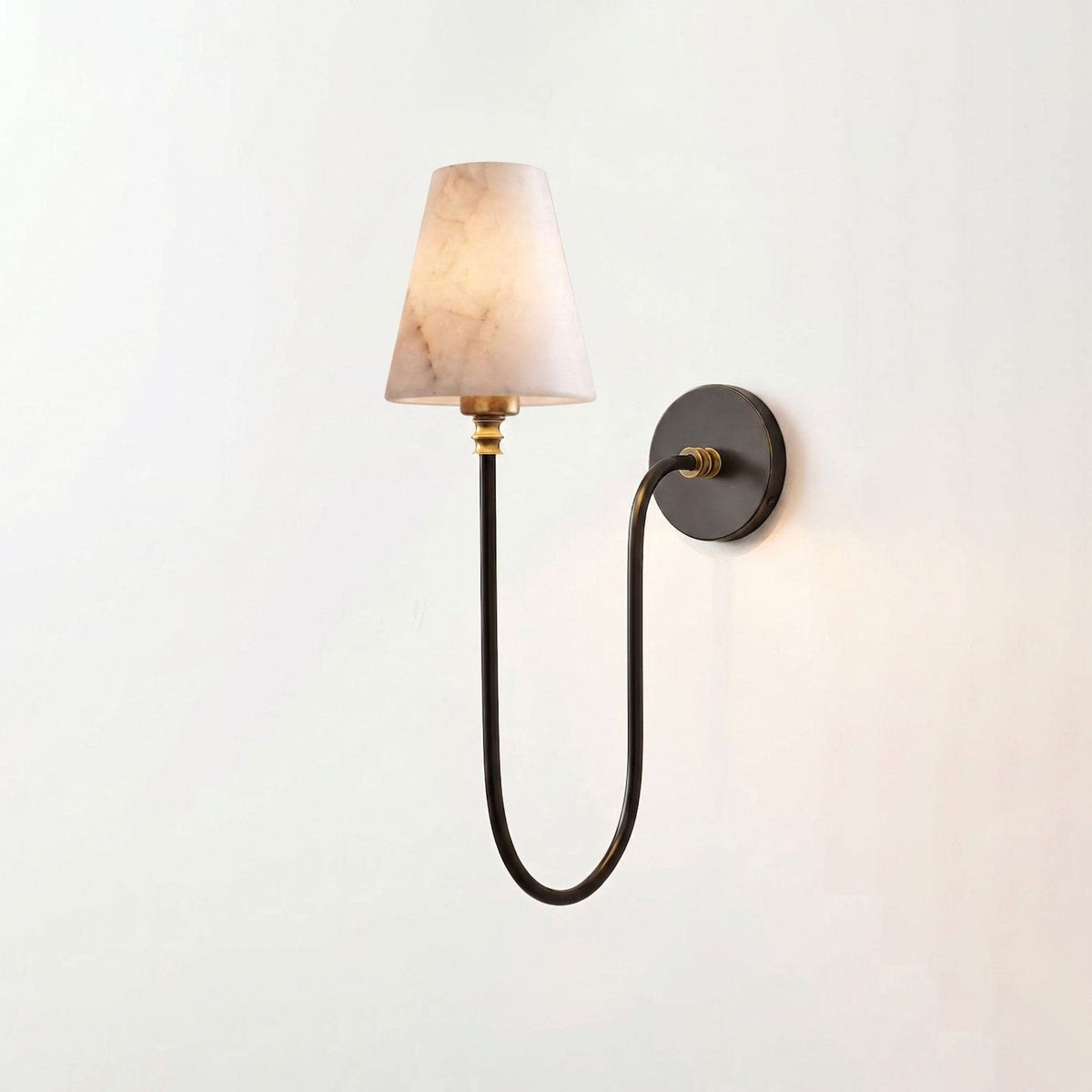 Harlow Alabaster Cone Sconce