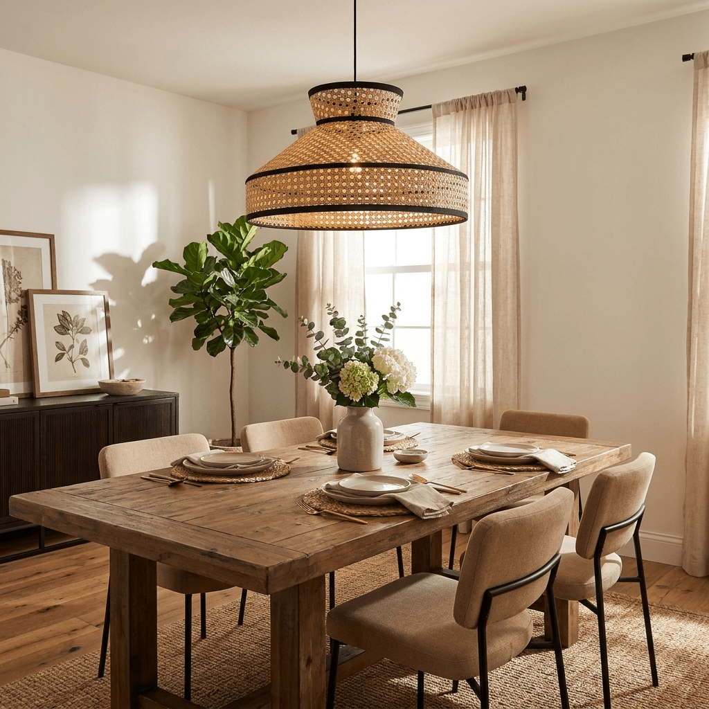 Harvest Woven Rattan Pendant Lamp
