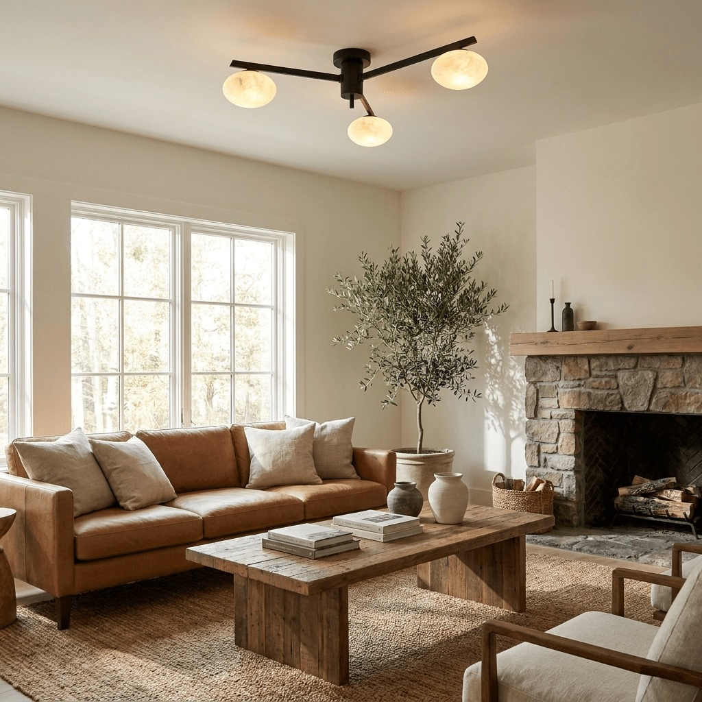 Jasper Alabaster Ceiling Lamp