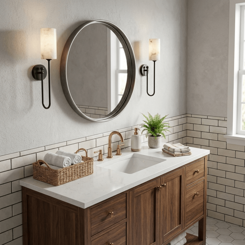 Lariat Alabaster Wall Sconce
