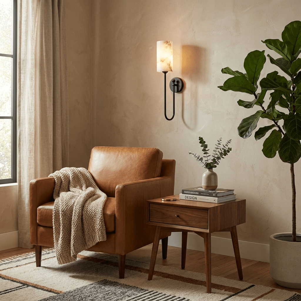 Lariat Alabaster Wall Sconce