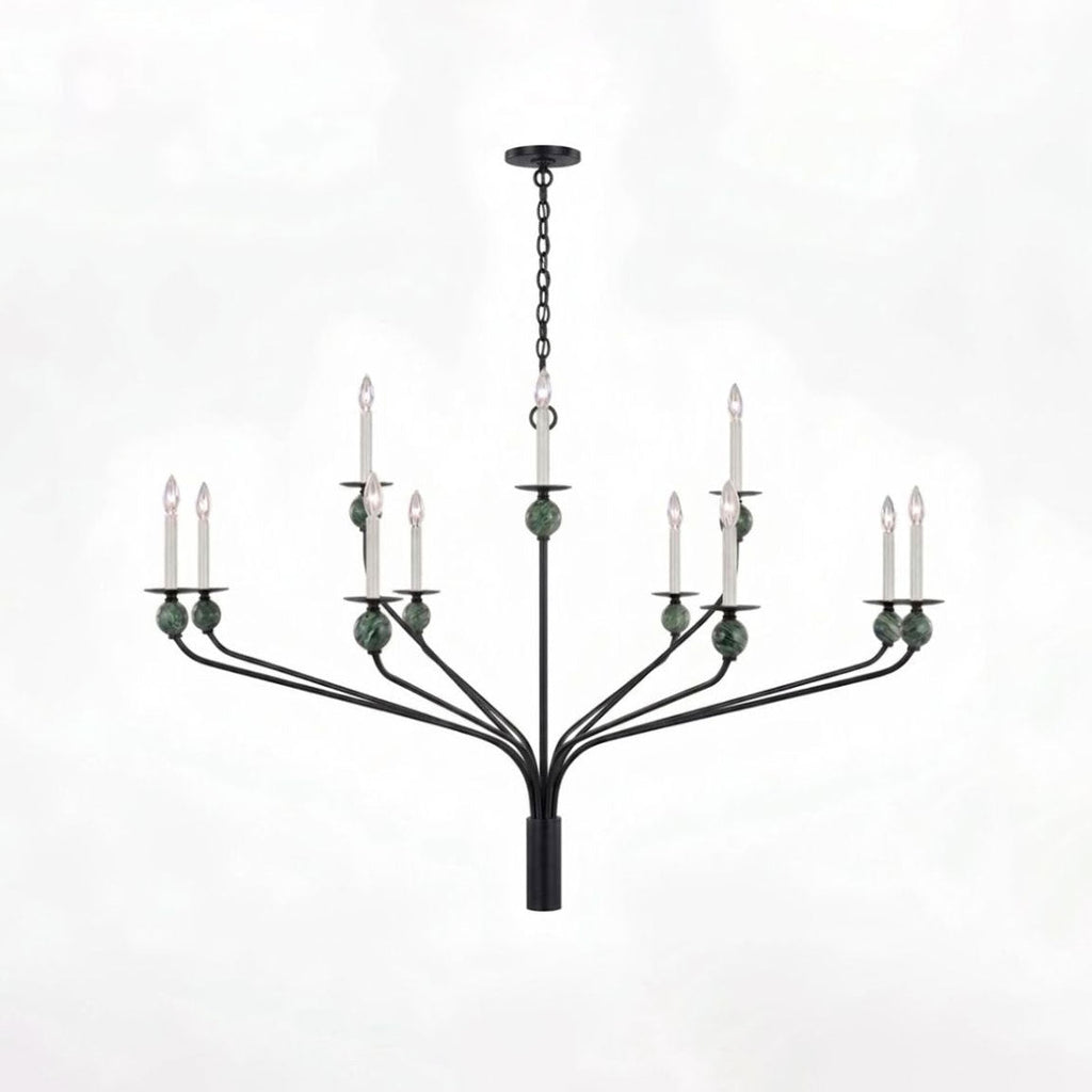 Laurel Branching Brass Chandelier