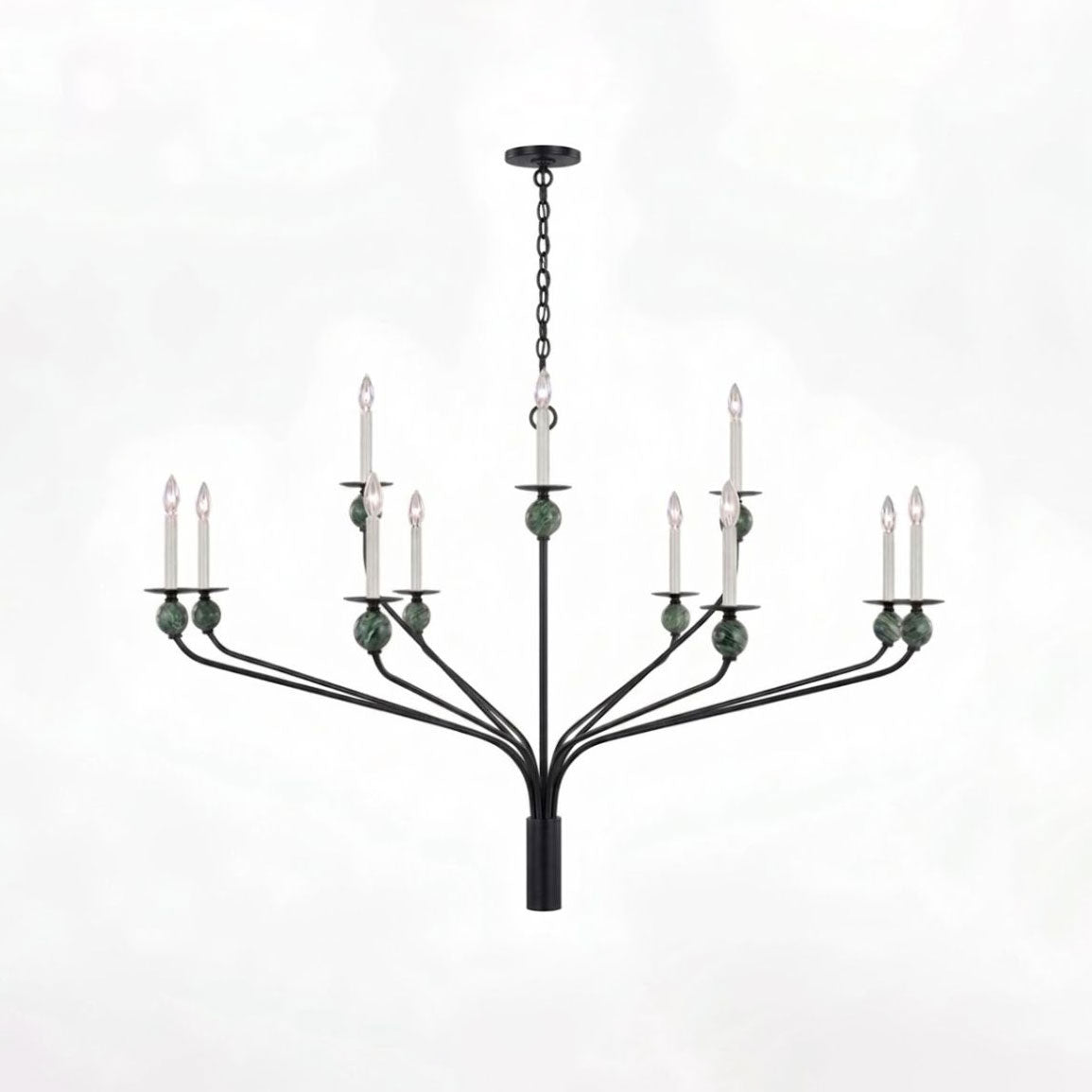 Laurel Branching Brass Chandelier