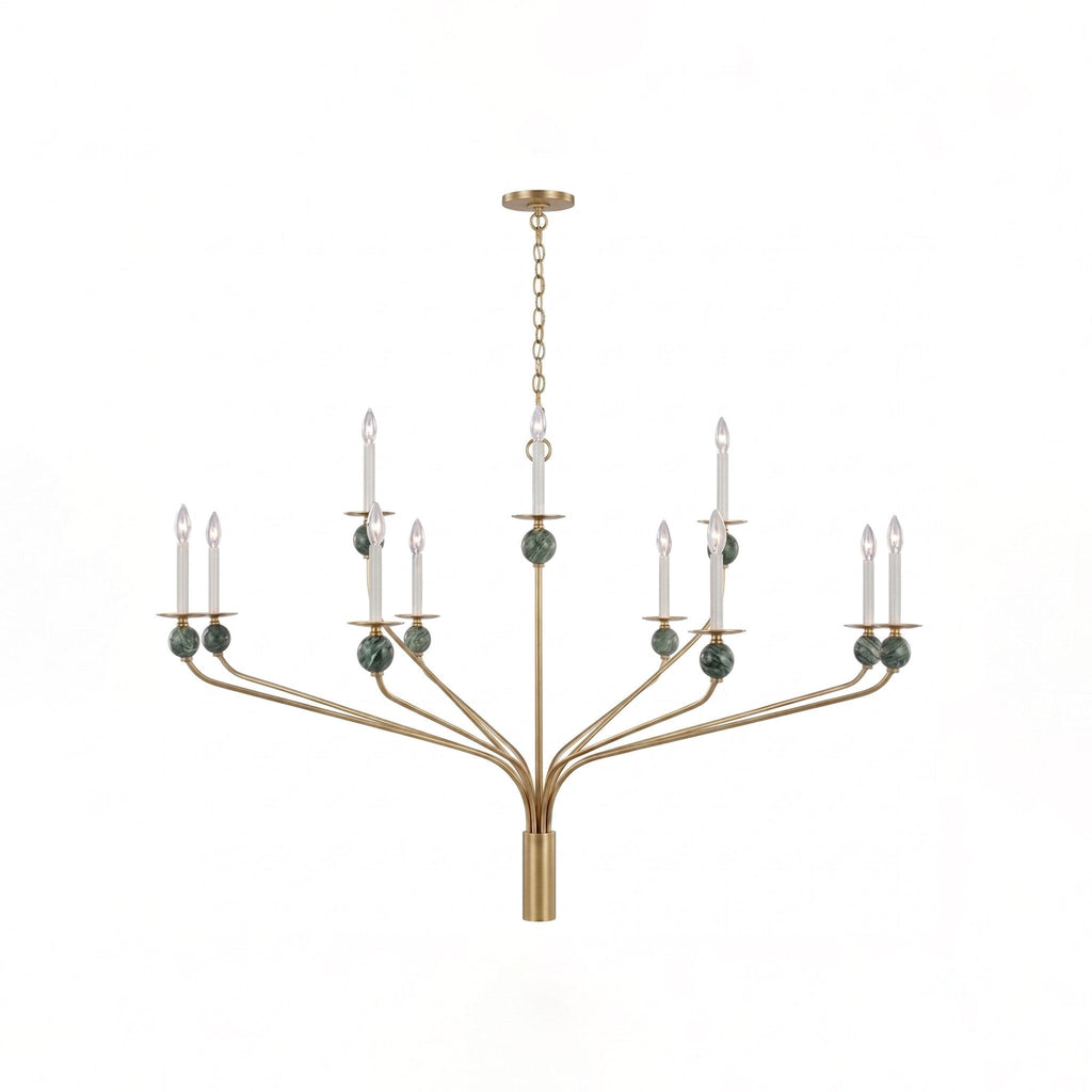 Laurel Branching Brass Chandelier