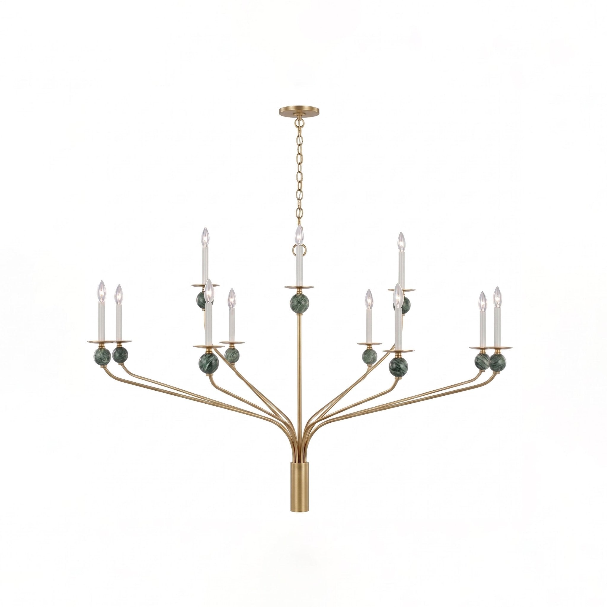 Laurel Branching Brass Chandelier