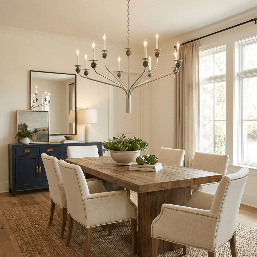 Laurel Branching Brass Chandelier