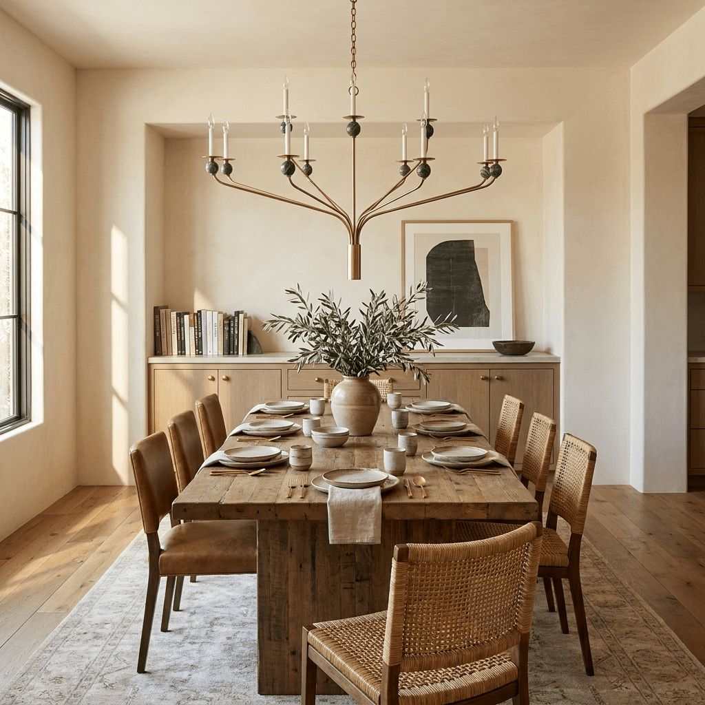 Laurel Branching Brass Chandelier