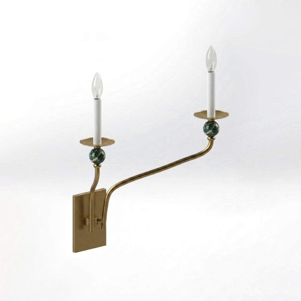 Laurel Branching Brass Sconce
