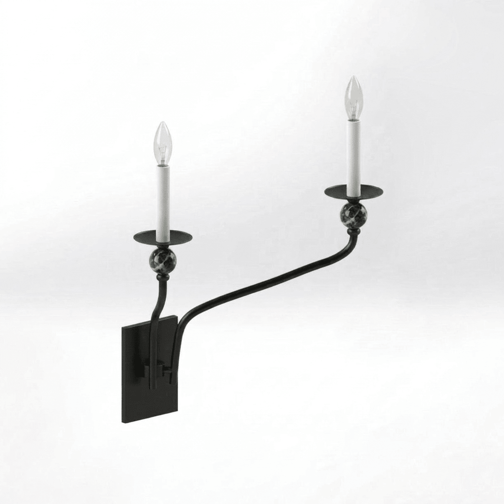 Laurel Branching Brass Sconce