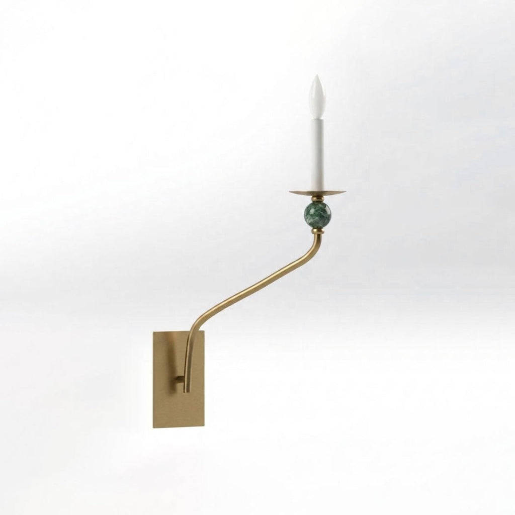 Laurel Branching Brass Sconce