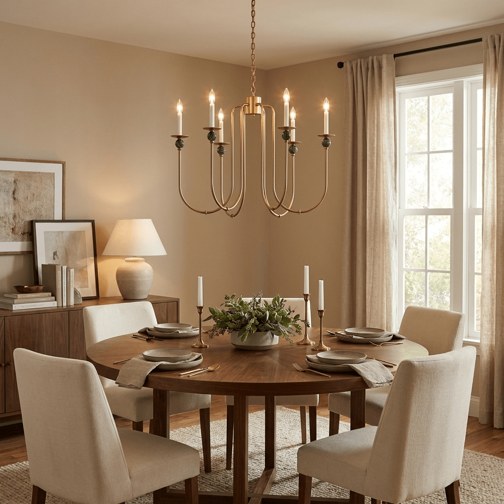 Laurel Trailing Brass Chandelier