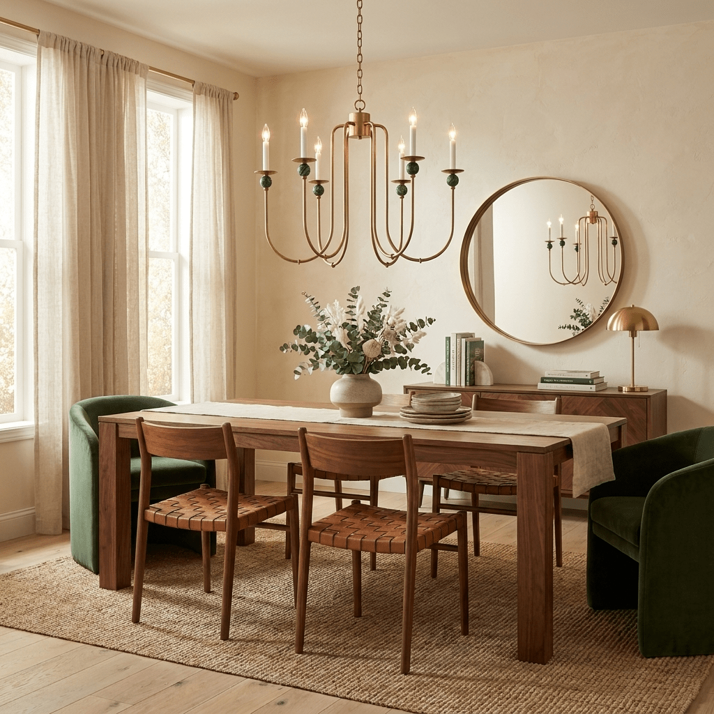 Laurel Trailing Brass Chandelier