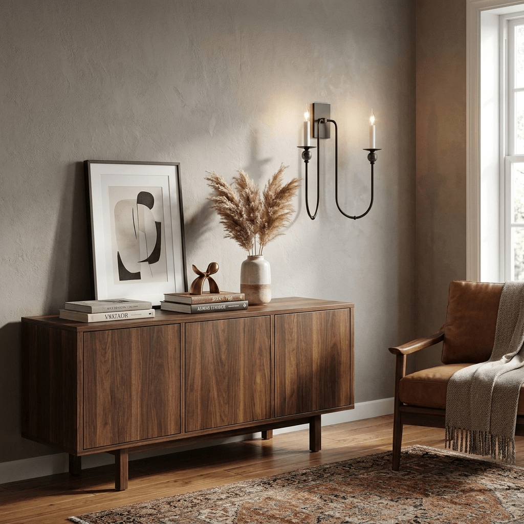 Laurel Trailing Brass Sconce