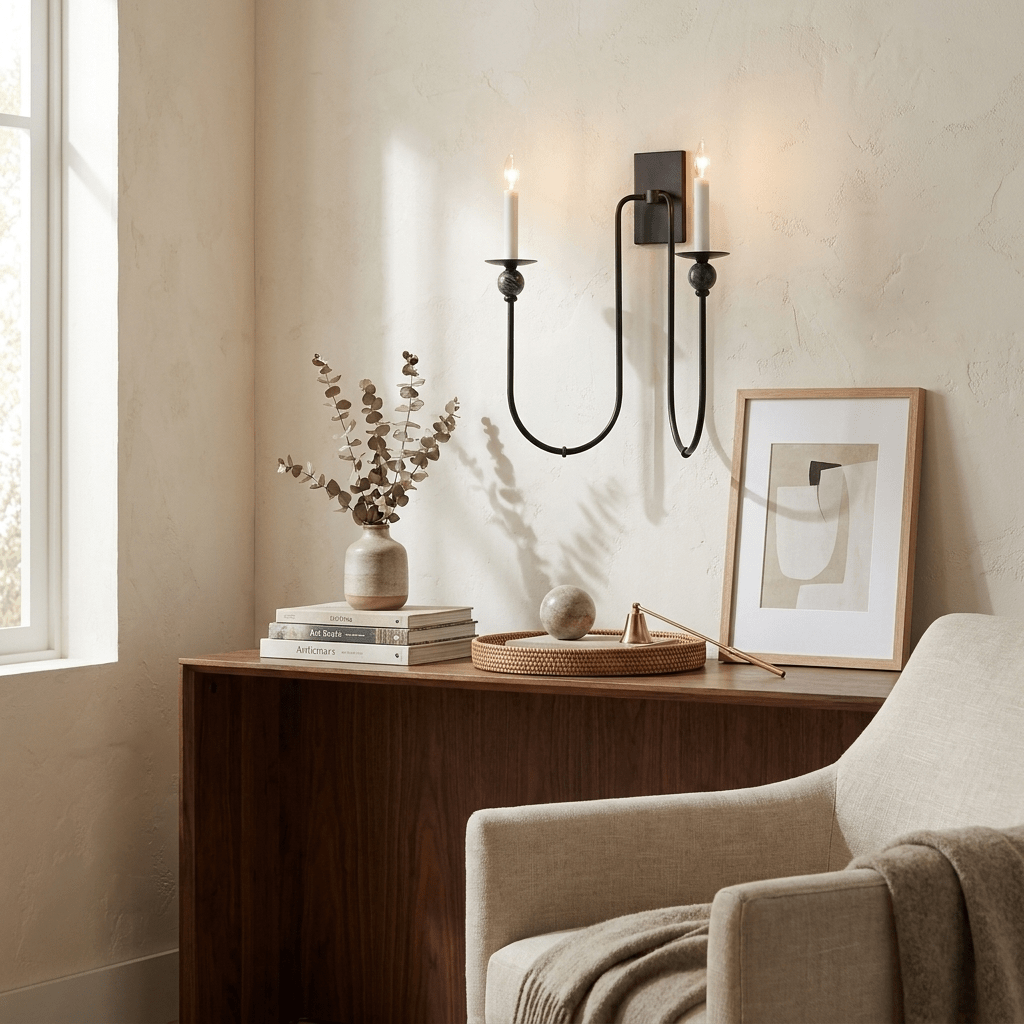 Laurel Trailing Brass Sconce