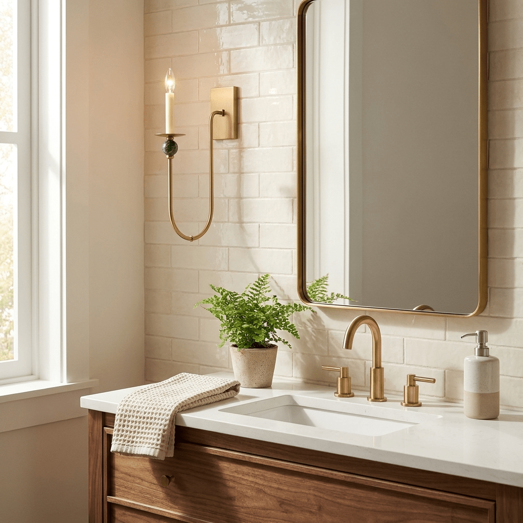 Laurel Trailing Brass Sconce