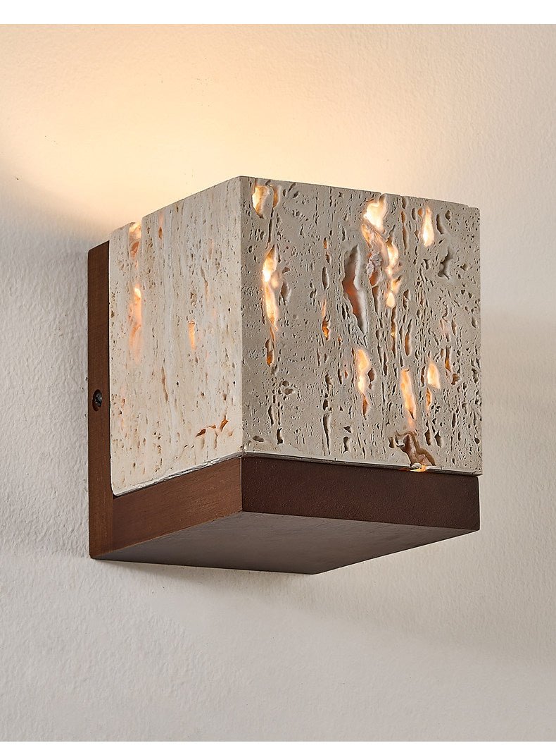 Lucent Travertine Wall Sconce