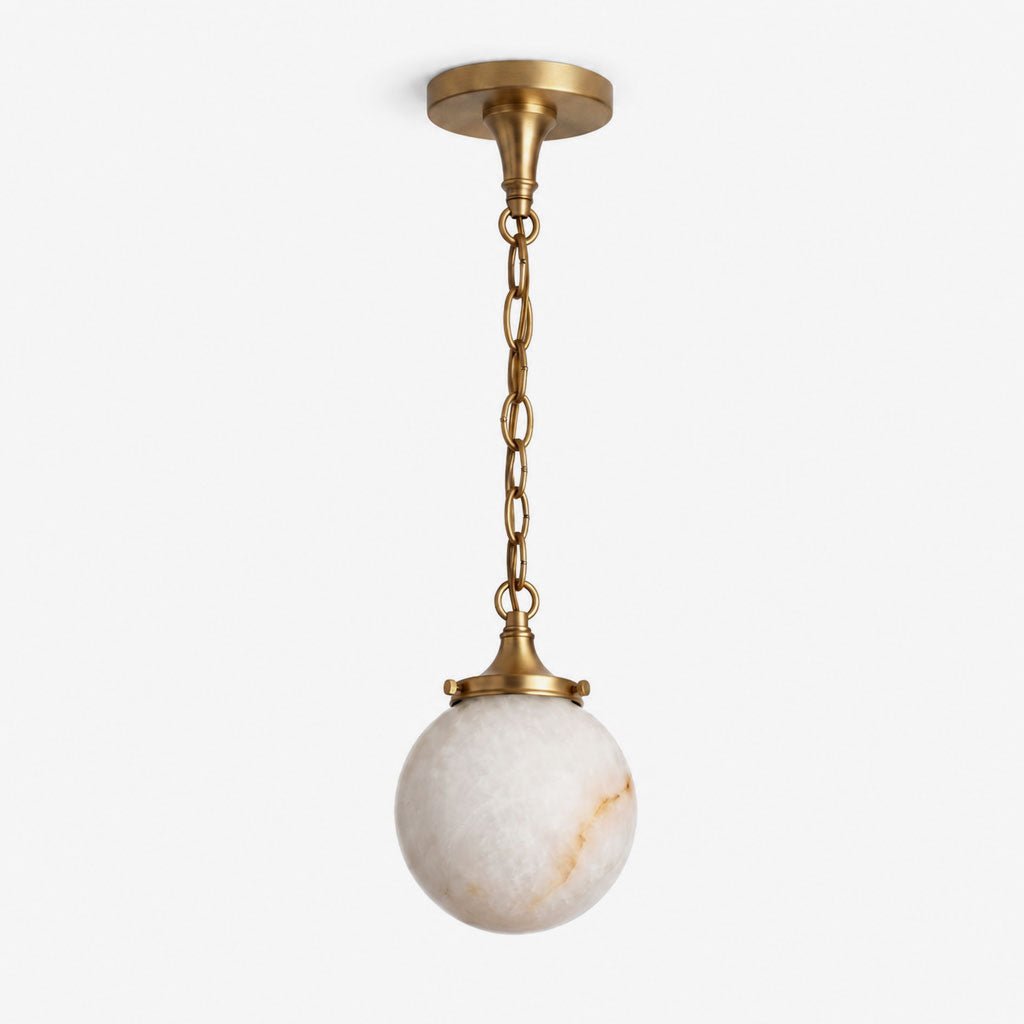 Luna Alabaster Globe Pendant Light