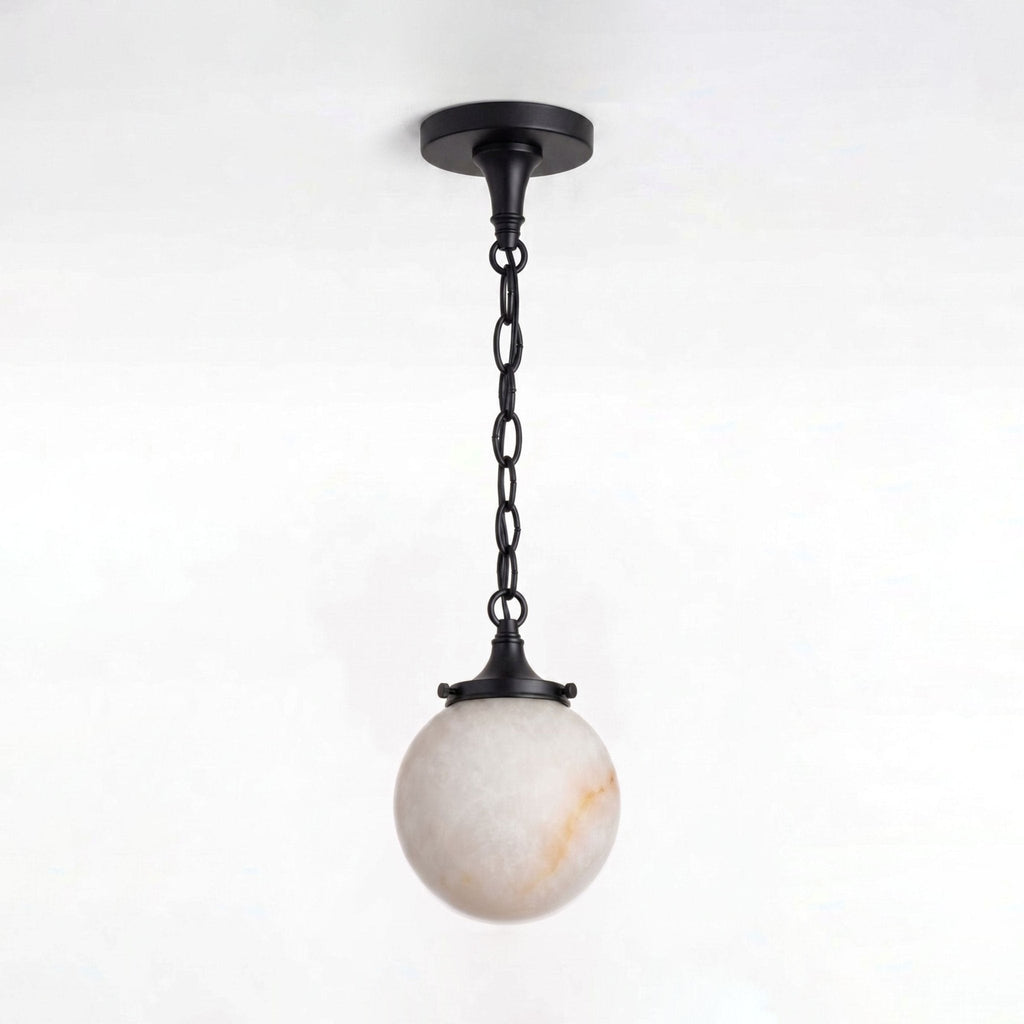 Luna Alabaster Globe Pendant Light