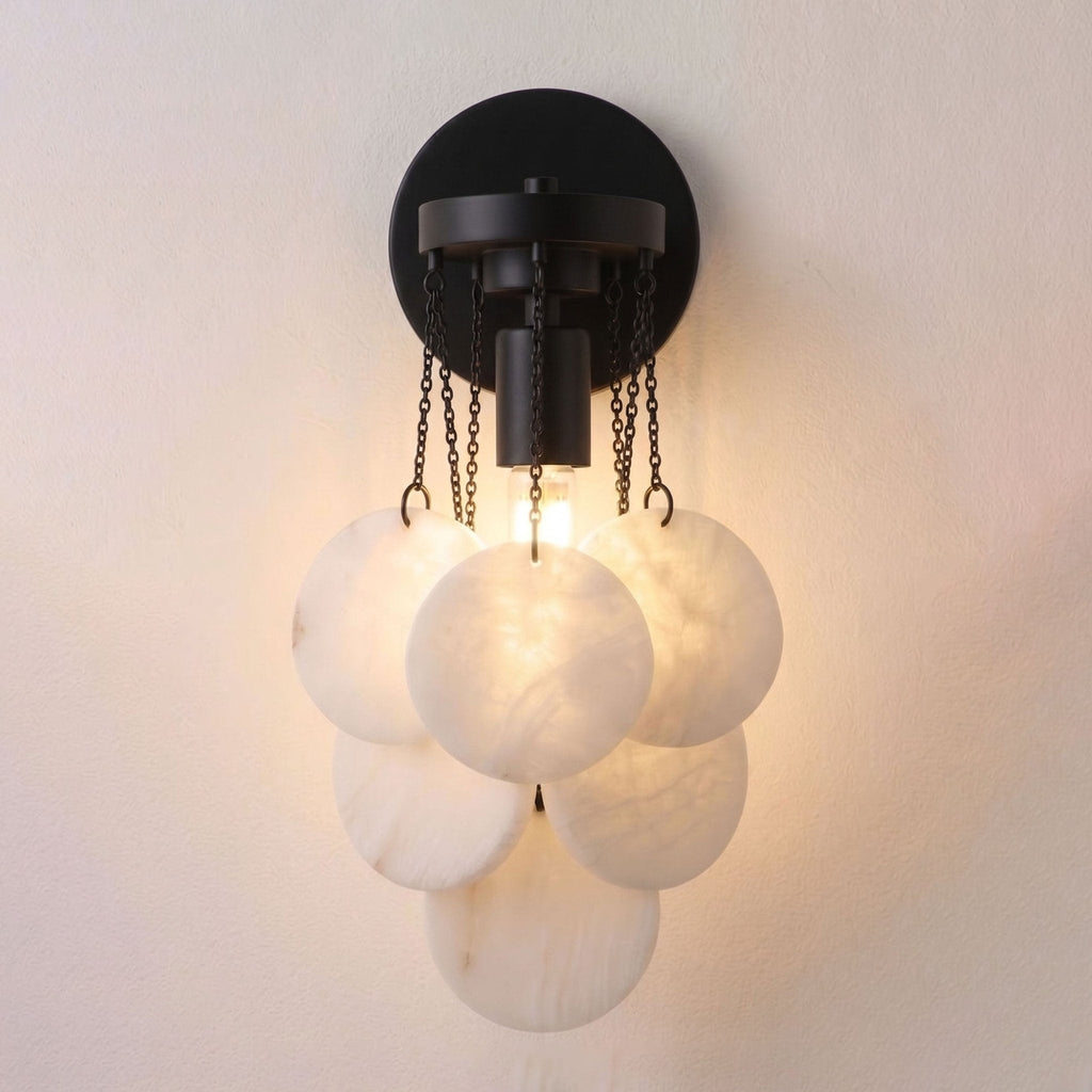 Magnolia Alabaster Disc Sconce