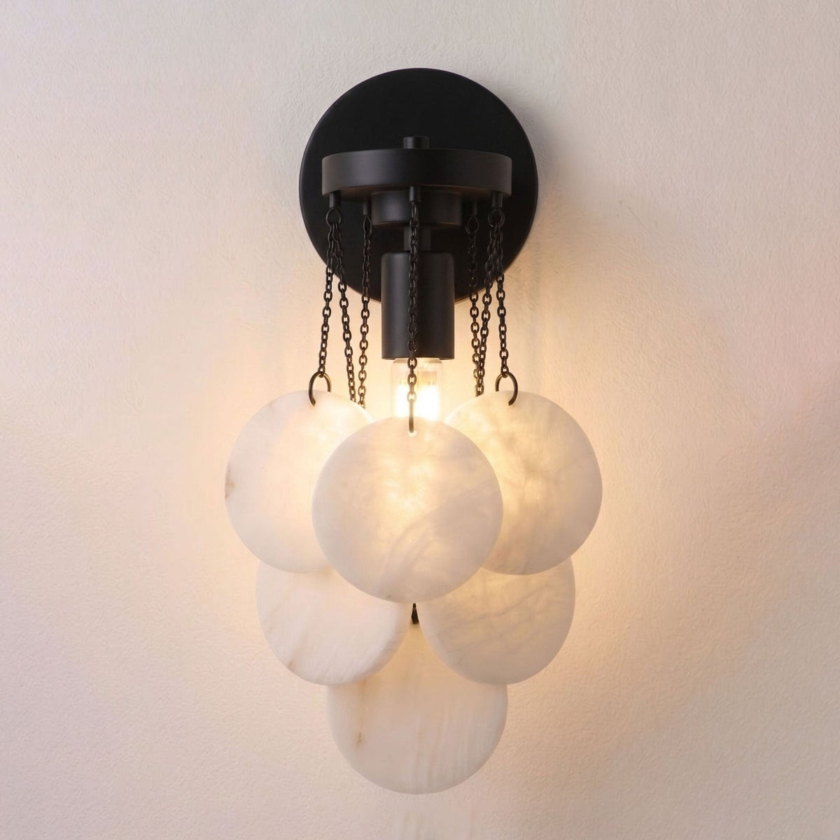 Magnolia Alabaster Disc Sconce