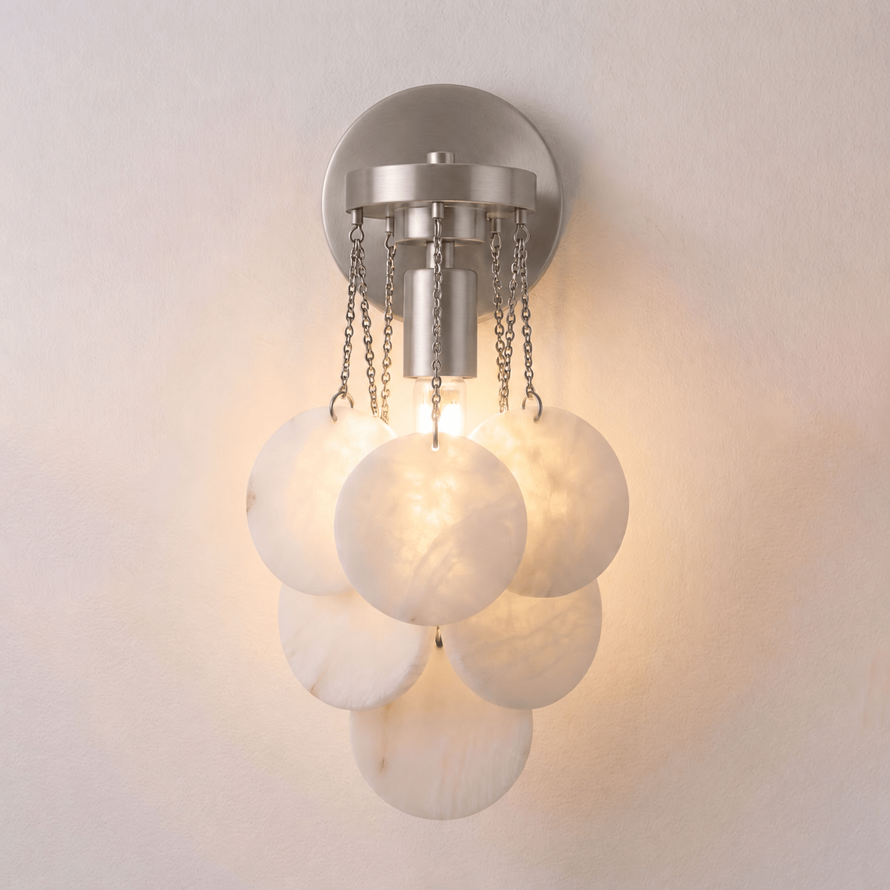 Magnolia Alabaster Disc Sconce
