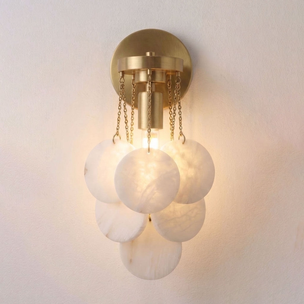 Magnolia Alabaster Disc Sconce