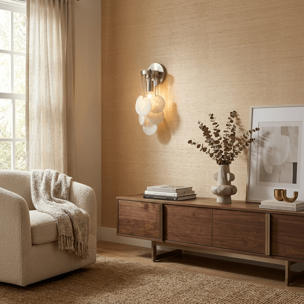 Magnolia Alabaster Disc Sconce