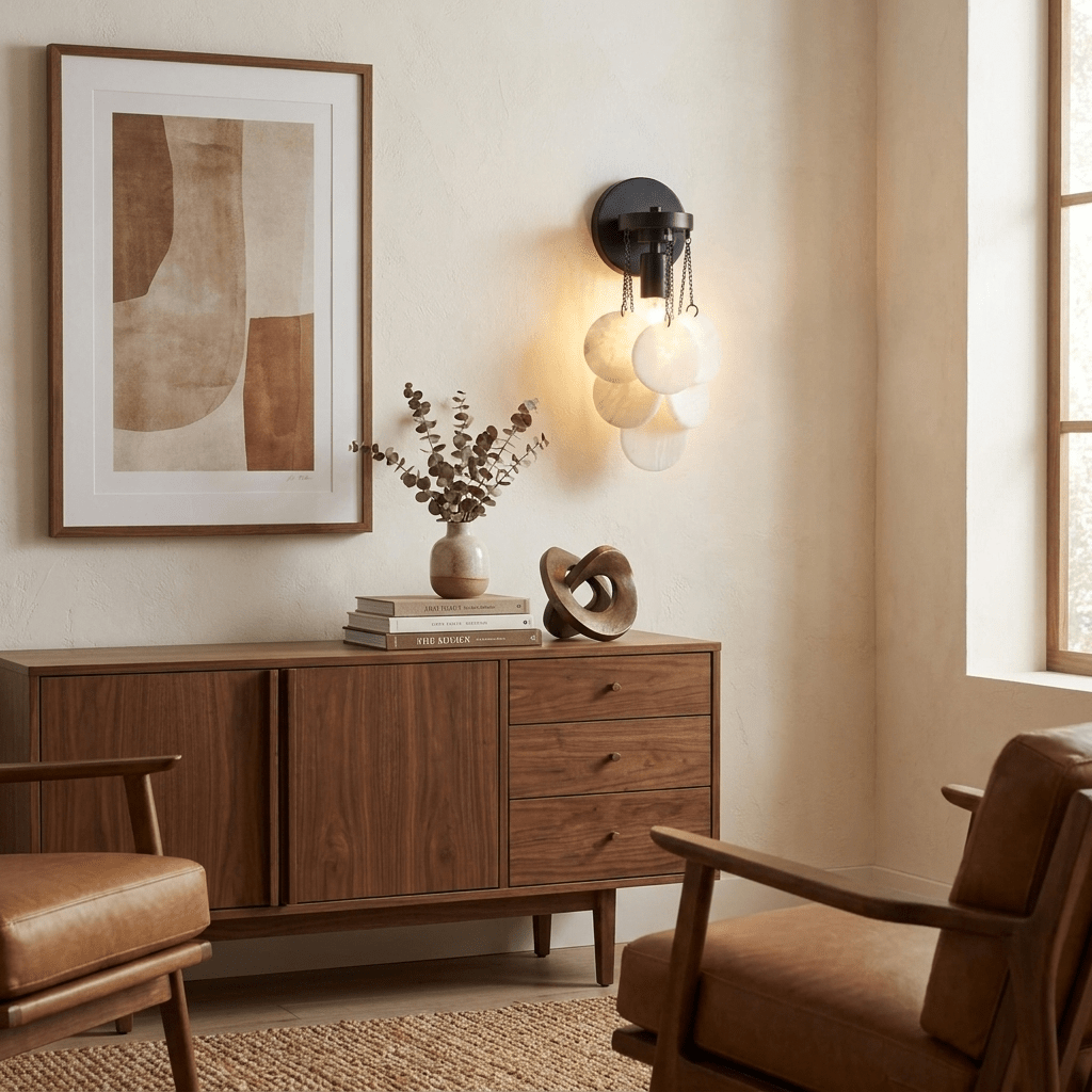 Magnolia Alabaster Disc Sconce