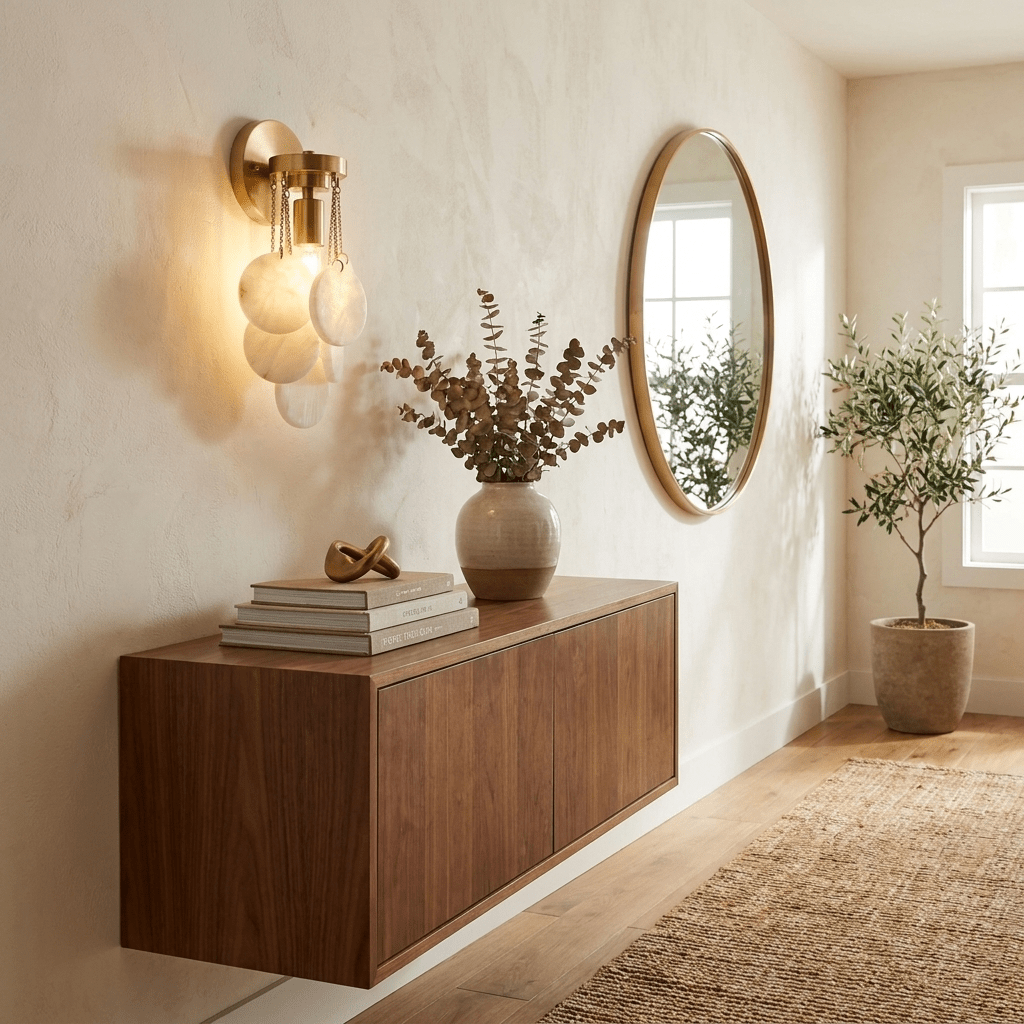 Magnolia Alabaster Disc Sconce