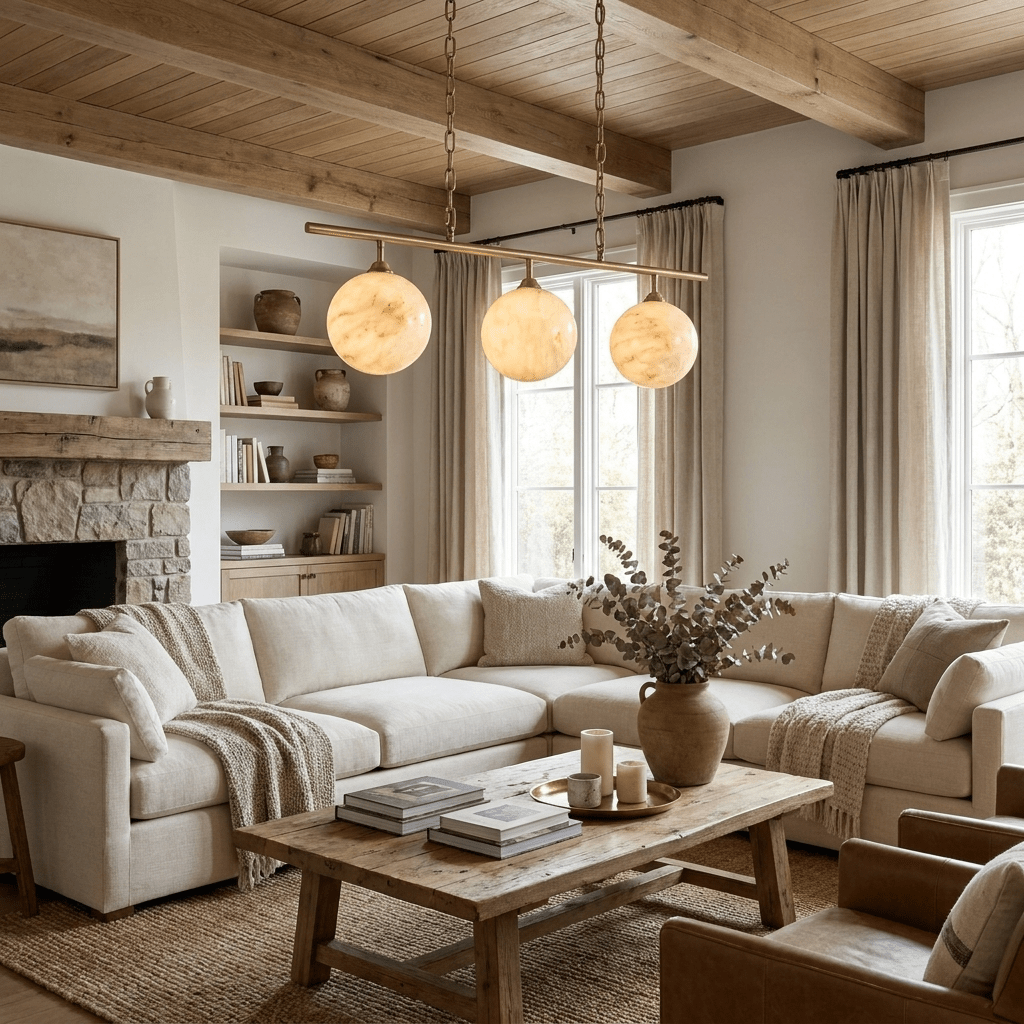 Marbury Alabaster Orb Pendant Lamp