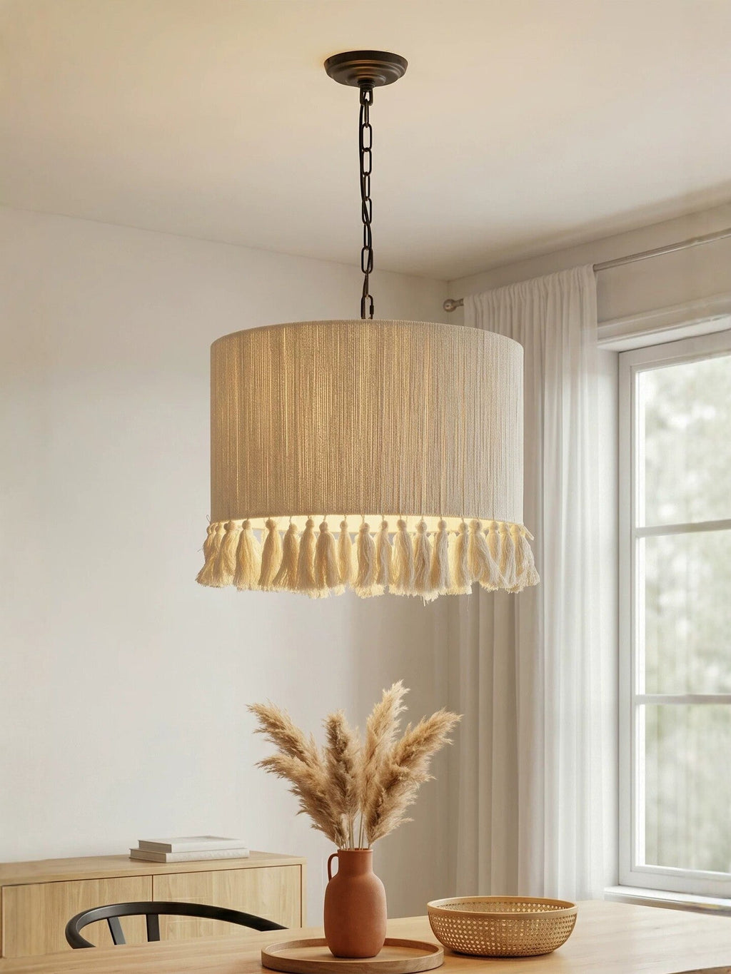 Marlow Tasseled Cotton Pendant