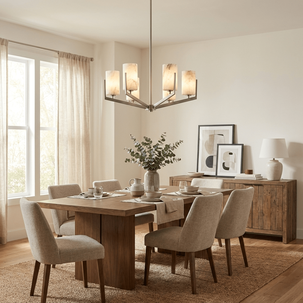 Marlowe Alabaster Star Chandelier