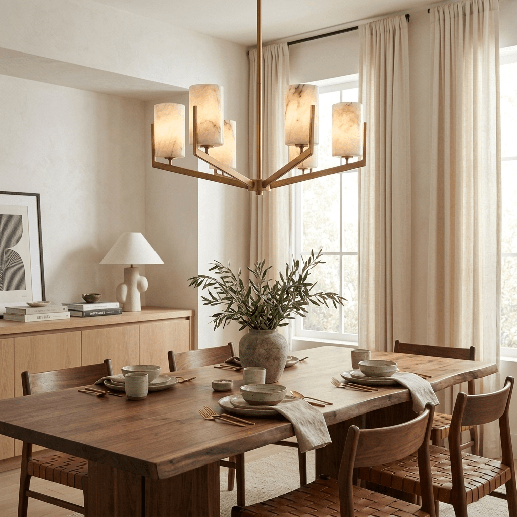 Marlowe Alabaster Star Chandelier