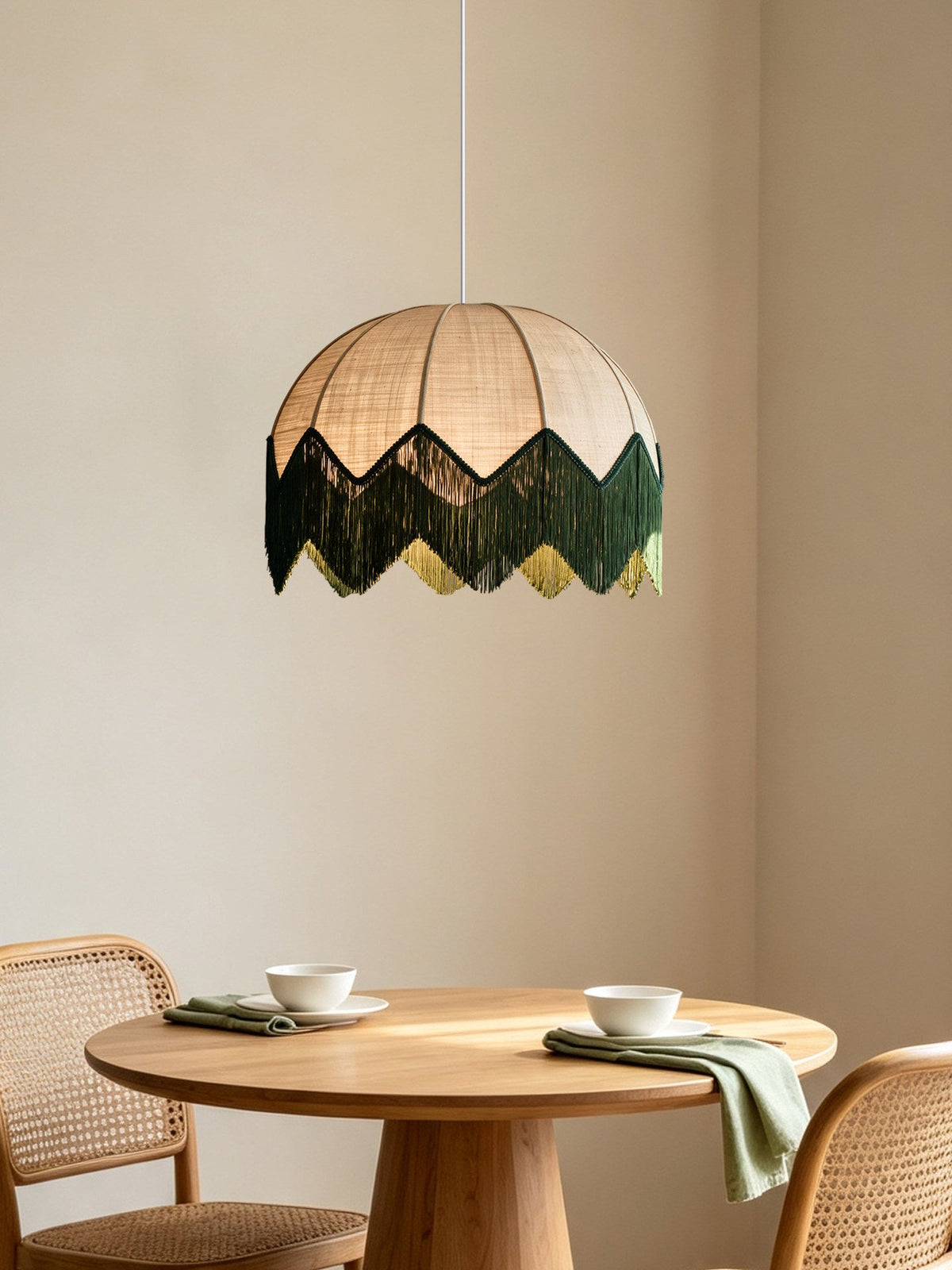 Marsh Raffia Fringe Pendant Lamp