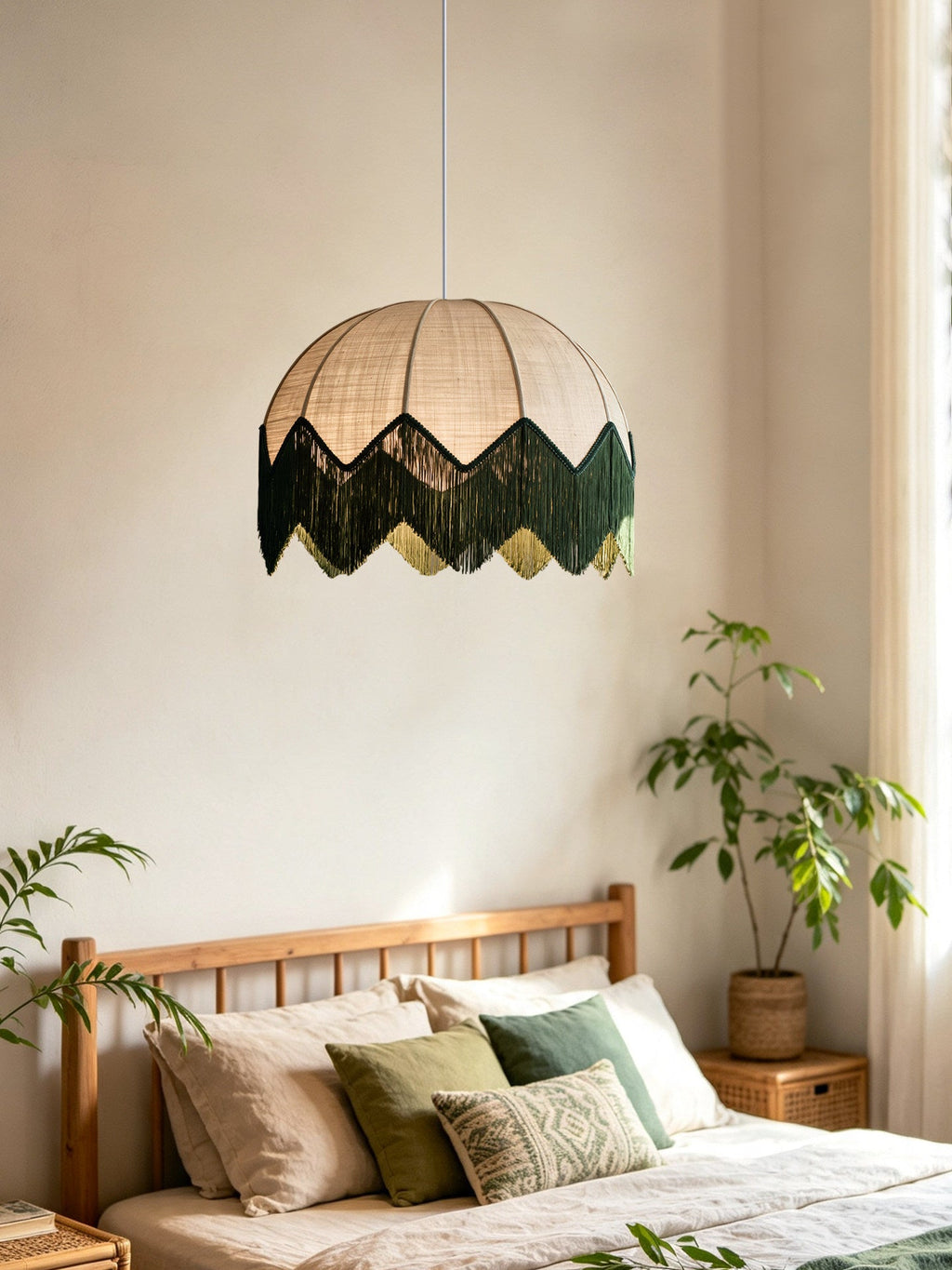 Marsh Raffia Fringe Pendant Lamp