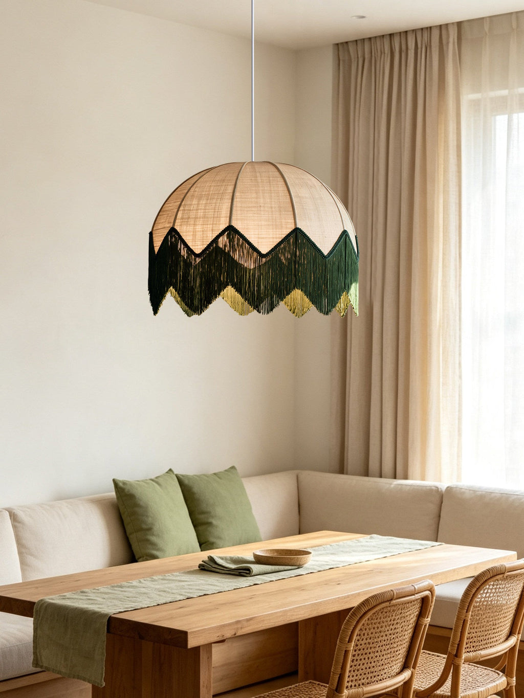 Marsh Raffia Fringe Pendant Lamp