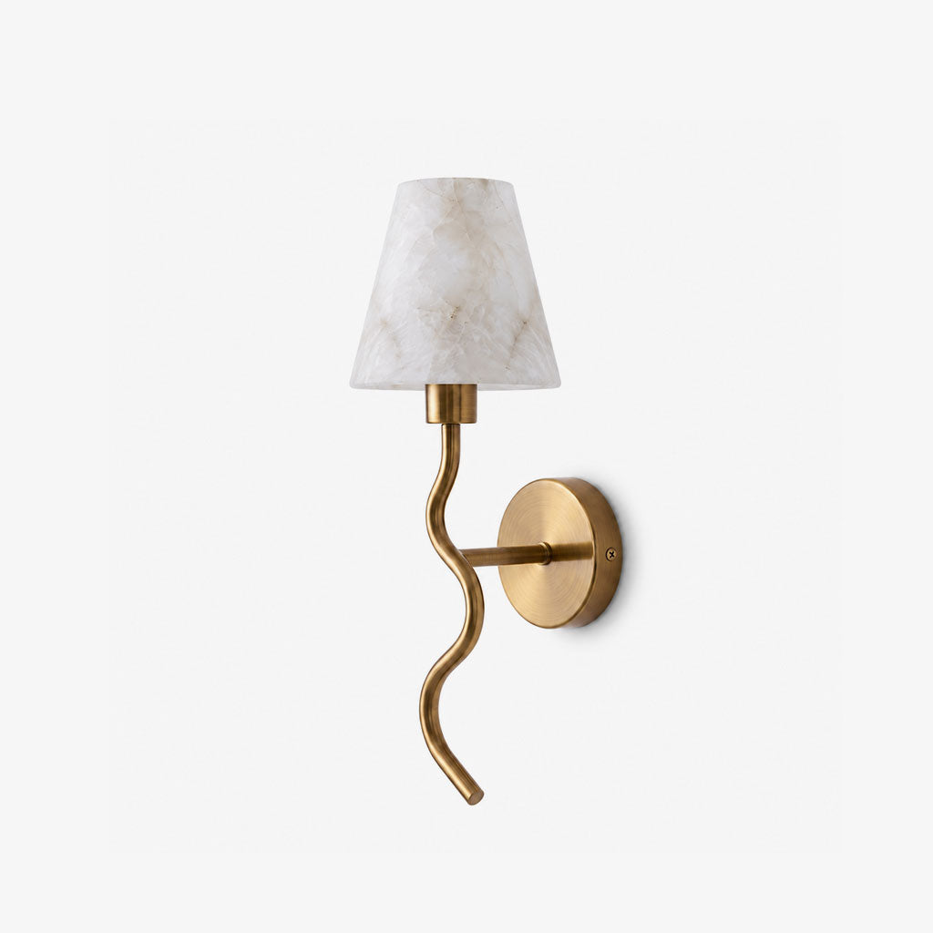Meander Alabaster Cone Sconce