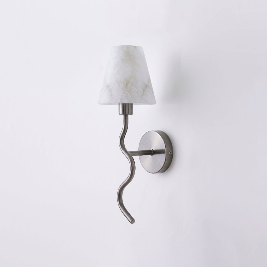Meander Alabaster Cone Sconce