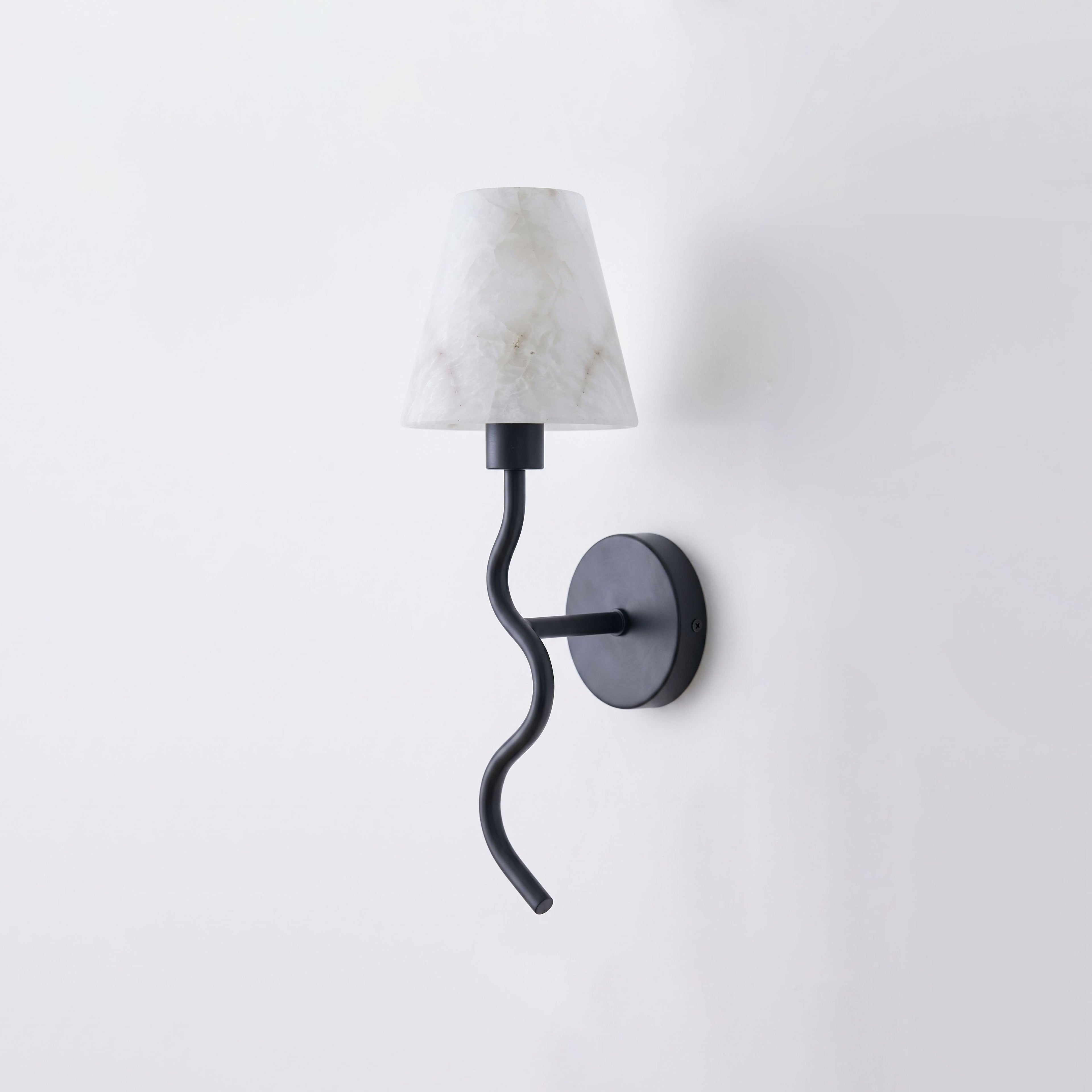 Meander Alabaster Cone Sconce