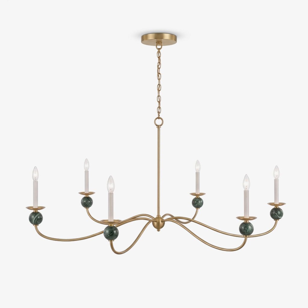 Meander Brass Chandelier