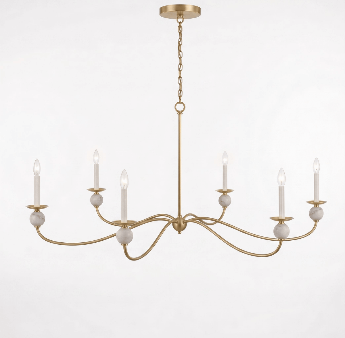 Meander Brass Chandelier
