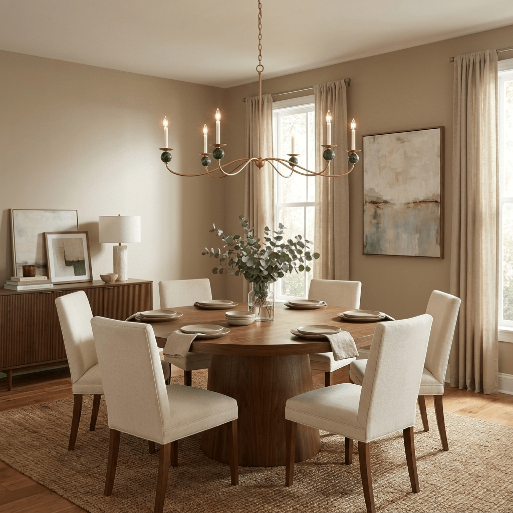Meander Brass Chandelier