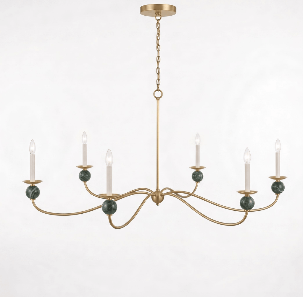 Meander Brass Chandelier